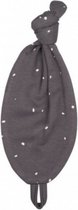 speendoekje Dots 30 cm katoen grijs/wit