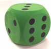 Afbeelding van het spelletje Foam dobbelsteen groen groot 16cm 2 stuks