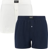 Levi's jersey woven boxers 2P blauw & wit - S