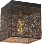 Freelight - Plafondlamp Avola H 25 cm L 22 cm zwart goud