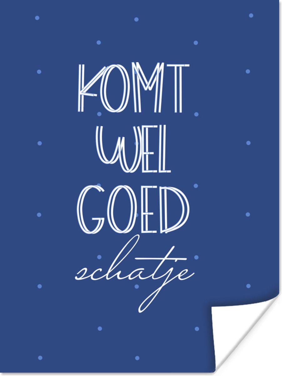 Poster Beterschap - Spreuken - Liefde - 60x80 cm