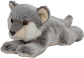 Pluche dieren knuffels baby wolf van 33 cm - Knuffeldieren speelgoed