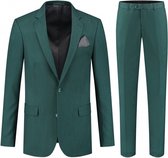 GENTS - Pak Kostuum Heren linnenlook groen Maat 102