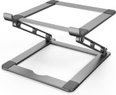 Case2go - Ergonomische Laptop Standaard -  Volledig verstelbaar -  Universele Laptophouder - Aluminium  - Grijs