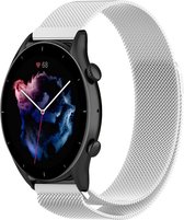 Milanees Smartwatch bandje - Geschikt voor  Amazfit GTR 3 - Pro Milanese band - zilver - GTR 3 & GTR 3 Pro - Strap-it Horlogeband / Polsband / Armband