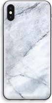 Case Company® - iPhone XS Max hoesje - Witte marmer - Soft Cover Telefoonhoesje - Bescherming aan alle Kanten en Schermrand