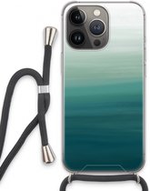 Case Company® - iPhone 13 Pro hoesje met Koord - Ocean - Telefoonhoesje met Zwart Koord - Extra Bescherming aan alle Kanten en Over de Schermrand