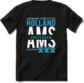 Amsterdam - Holland | TSK Original & vintage | T-Shirt Heren - Dames | Blauw | Perfect Cadeau Shirt | Grappige Spreuken - Zinnen - Teksten | Maat L