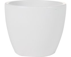 Ter Steege Bloempot - wit - glans - Scandinavisch - 13 x 11 cm - plantenpot