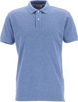 Profuomo slim fit polo - katoen pique - jeansblauw melange -  Maat: M