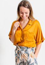 J&JOY - Overhemd Vrouwen 03 Feira Yellow Satin