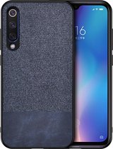 Xiaomi Mi 9 Hoesje - Mobigear - Fabric Serie - Hard Kunststof Backcover - Blauw - Hoesje Geschikt Voor Xiaomi Mi 9