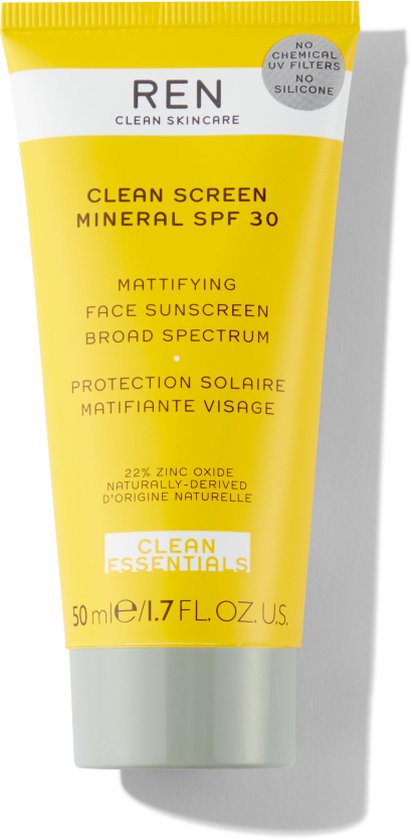 Clean Screen Mineral SPF30 Crème Solaire Matifiante Visage 50 ml | bol.com