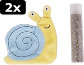 2x MOP SAM THE SNAIL+CATNIP 8CM