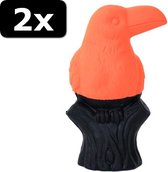 2x ! LATEX TOEKAN ORANJE 14CM