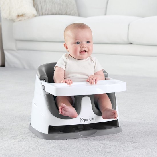Ingenuity Baby Base 2-in-1 Stoelverhoger - Grey Slate van INGENUITY — afbeelding 5