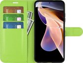 Xiaomi Redmi Note 11 Pro Plus Hoesje - Mobigear - Wallet Serie - Kunstlederen Bookcase - Groen - Hoesje Geschikt Voor Xiaomi Redmi Note 11 Pro Plus