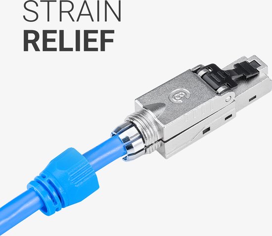 kwmobile 4x Prise RJ45 - Set de 4 prises réseau Cat8 RJ45 - Pour connecter les câbles réseau - Blindé - Sans outil