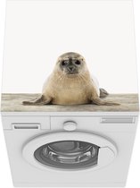 Wasmachine beschermer mat - Babykamer - Zeehond - Breedte 60 cm x hoogte 60 cm