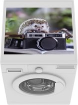 Wasmachine beschermer mat - Egel - Camera - Boek - Breedte 55 cm x hoogte 45 cm