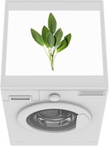 Wasmachine beschermer mat - Portretfoto van een salie plant - Breedte 55 cm x hoogte 45 cm