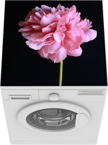 Wasmachine beschermer mat - Roze pioen in bloei - Breedte 60 cm x hoogte 60 cm