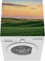 Wasmachine beschermer mat - Lucht - Gras - Roze - Breedte 60 cm x hoogte 60 cm