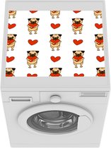Wasmachine beschermer mat - Hond - Dieren - Patronen - Valentijn - Breedte 55 cm x hoogte 45 cm