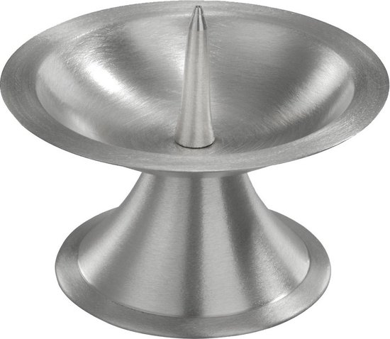 2x Bougeoirs de luxe en métal argenté pour bougies piliers de 5-6 cm - Bougeoir pilier - Bougeoir / bougies standard - Bougeoir pour bougies piliers - Accessoires pour la maison