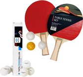 Jouez au Tennis de table ou au ping-pong ensemble de 2 raquettes et 9 x balles de tennis de table