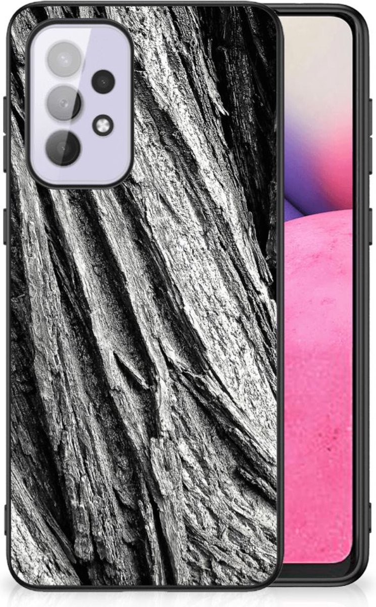 Houten Print Telefoonhoesje Samsung Galaxy A33 5G Boomschors Grijs
