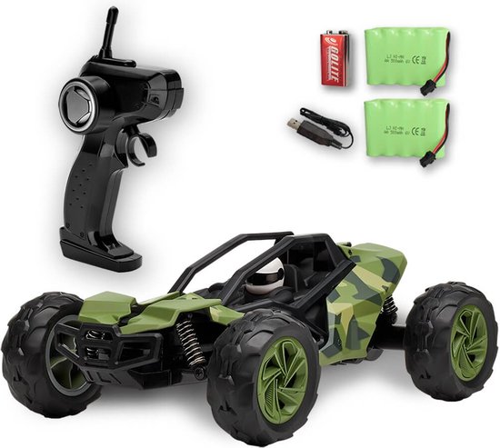 Marogear® UltraRC-X1 Bestuurbare Auto + Extra accu - Schaal 1:14 - RC Auto camo groen - RC Voertuig voor jongens en meisjes - Radiografisch bestuurbare auto voor binnen en buiten