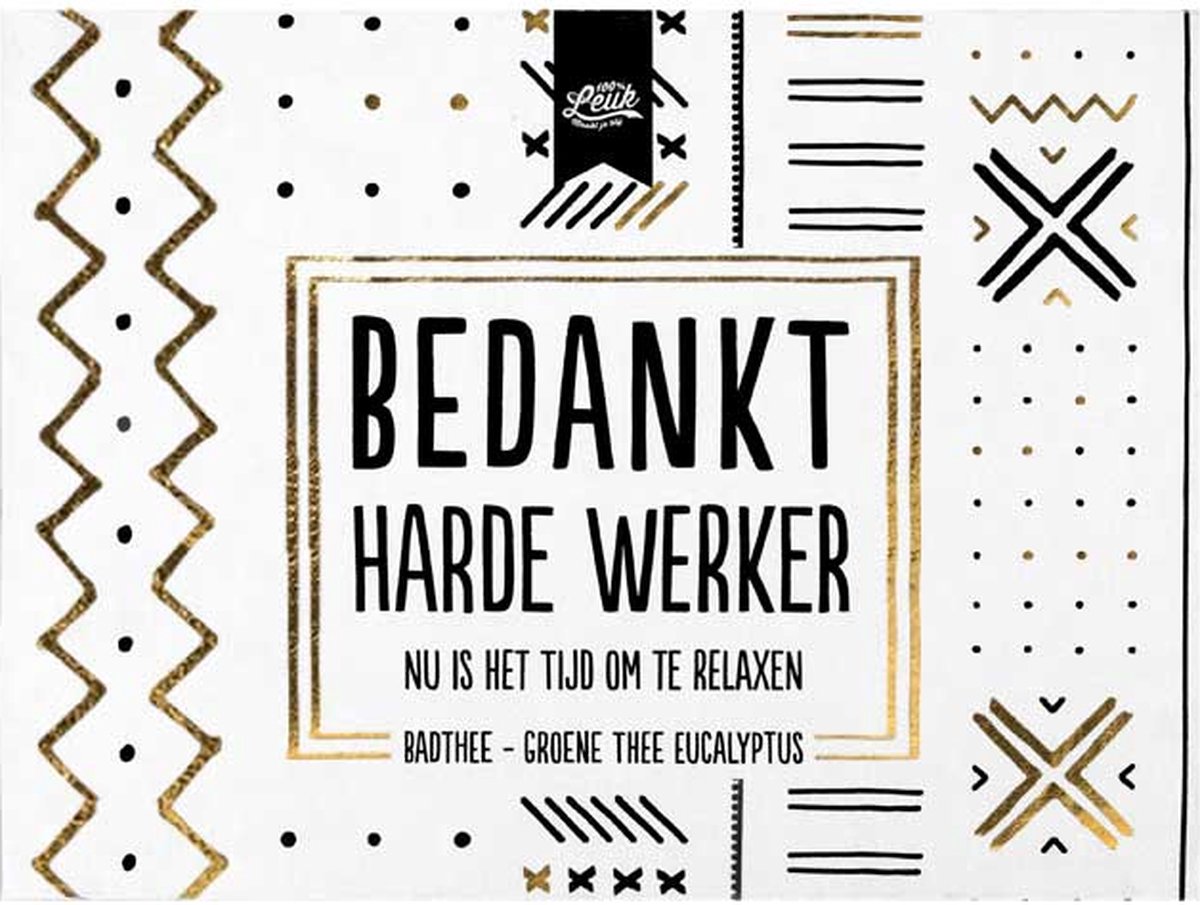 Badthee "Bedankt harde werker" | bol.com