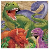 servetten dino jongens 33 x 33 cm papier groen 16 stuks