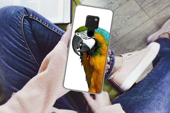 Coque Huawei P40 Lite - Perroquet - Vogel - Ressorts - Portrait - Coque de téléphone en Siliconen