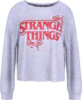 Grijs gemêleerd shirt-STRANGER THINGS / XL