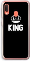 Case Company® - Samsung Galaxy A20e hoesje - King zwart - Soft Cover Telefoonhoesje - Bescherming aan alle Kanten en Schermrand