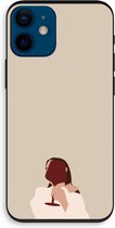 Case Company® - iPhone 12 mini hoesje - I drink wine - Biologisch Afbreekbaar Telefoonhoesje - Bescherming alle Kanten en Schermrand