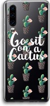Case Company® - Huawei P30 hoesje - Cactus quote - Soft Cover Telefoonhoesje - Bescherming aan alle Kanten en Schermrand