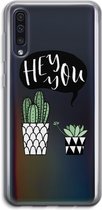 Case Company® - Samsung Galaxy A50 hoesje - Hey you cactus - Soft Cover Telefoonhoesje - Bescherming aan alle Kanten en Schermrand