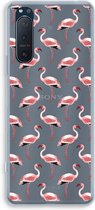 Case Company® - Sony Xperia 5 II hoesje - Flamingo - Soft Cover Telefoonhoesje - Bescherming aan alle Kanten en Schermrand