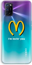 Case Company® - Oppo A52 hoesje - I'm lovin' you - Soft Cover Telefoonhoesje - Bescherming aan alle Kanten en Schermrand