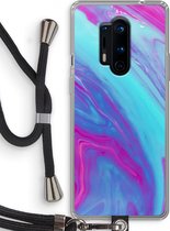 Case Company® - OnePlus 8 Pro hoesje met Koord - Zweverige regenboog - Telefoonhoesje met Zwart Koord - Bescherming aan alle Kanten en Over de Schermrand