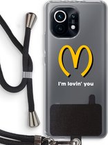 Case Company® - Xiaomi Mi 11 hoesje met Koord - I'm lovin' you - Telefoonhoesje met Zwart Koord - Bescherming aan alle Kanten en Over de Schermrand