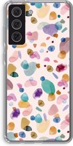 Case Company® - Samsung Galaxy S21 FE hoesje - Terrazzo Memphis - Soft Cover Telefoonhoesje - Bescherming aan alle Kanten en Schermrand