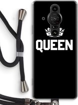 Case Company® - Sony Xperia Pro-I hoesje met Koord - Queen zwart - Telefoonhoesje met Zwart Koord - Bescherming aan alle Kanten en Over de Schermrand