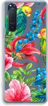 Case Company® - Sony Xperia 5 II hoesje - Papegaaien - Soft Cover Telefoonhoesje - Bescherming aan alle Kanten en Schermrand