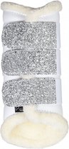 HKM Beenbeschermer Sparkle - maat M - white