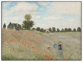 Klaprozen, Claude Monet - Foto op Akoestisch paneel - 80 x 60 cm