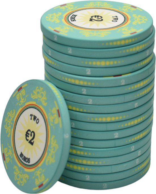 Afbeelding van het spel Macau deluxe keramische chips €2,- (25 stuks)